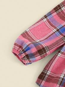 THE HAPPY LOOK Young Girls Pink Ruffled Collar Long Sleeve Casual Blouse For Fall & Winter - Multicolor - View 7