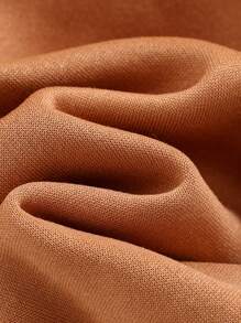 Cozy Pixies 男婴字母图案针织柔软立领拉链长袖连帽衫 - 棕色 - 查看 9