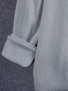 SHEIN Leap Crew 2 件套青少年男童休闲宽松百搭舒适图形表情印花连帽运动衫和运动裤套装 - 灰色 - 查看 8