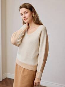 MOTF PREMIUM SOLID V-NECK LOOSE FIT SWEATER - Multicolor - View 10