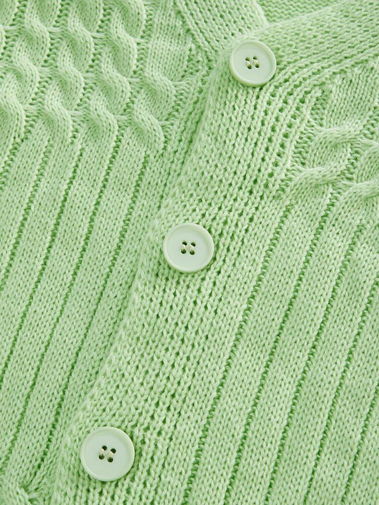 Men's Knitted Loose Drop Shoulder Casual Cardigan, For Fall Winter