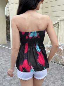 INAWLY Women Tie-Dye Casual Tube Top