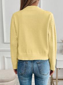 Chiquease Top casual de manga larga con amarre delantero para mujer, diseño minimalista para uso diario