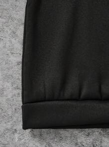 2 piezas/Conjunto Niño preadolescente Sudadera con capucha y pantalones de chándal informales con estampado de letra de dibujos animados, otoño/invierno