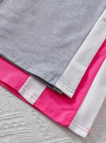 2pcs Straight Leg Casual Snap-Button Sweatpants For Teens - Multicolor - View 7