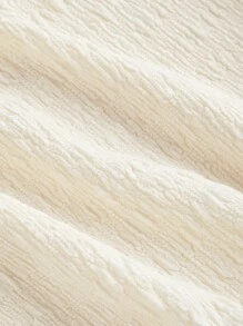 SHEIN MOD Áo thun nữ Xù nhỏ Nút phía trước Hoạt hình Giải trí - Màu be - Xem 4