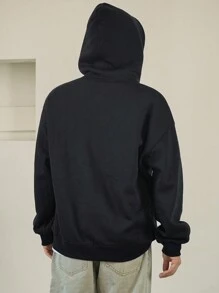 DAZY Herbst Welpen Stickerei thermisch gefütterte Kapuzenjacke für Herren