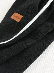 Cozy Pixies 男婴休闲百搭装饰贴布撞色松紧腰慢跑裤 - 黑色 - 查看 10