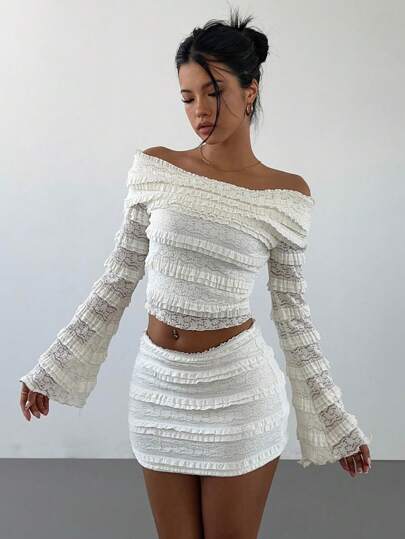 Aloruh Summer Vacation Women's Lace Off The Shoulder Top, Autumn/Winter New Arrival Hollowed Costumes Thanksgiving Sexy Fall Princess Women Costume Top, Going Out Tops Off Shoulder African Top, Halloween Costumes Christmas Top Going Out
