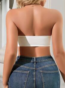 Snug Zone 1 件女式前扣聚拢无钢圈文胸 - 白色 - 查看 2