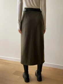 DAZY 女士A字开衩半身裙，秋冬款