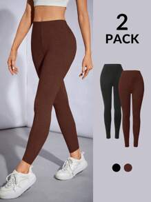 SHEIN Tall 休闲女士休闲针织裤（两件套） - 彩色 - 查看 7