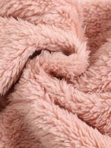 Cozy Pixies 女童冬季爱心刺绣蓬松上衣和裤子睡衣套装