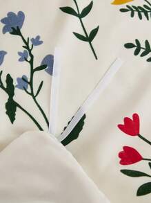 3 件套蜂蜜花卉印花芥末色床上用品套装，适合所有季节，卧室家居装饰 - 彩色 - 查看 13