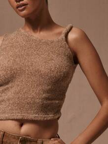 MUSERA Áo croptop lệch vai, thích hợp đi chơi, đi nghỉ mát, phong cách Ibiza, boho, thu đông, dự tiệc, xuân hè, kỳ nghỉ. - Màu be - Xem 5