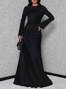 SHEIN Tall 女士喇叭袖美人鱼连衣裙