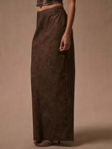 MUSERA Distressed Maxi Skirt Y2k Summer Elegant, Casual, Cute Christmas Party