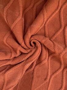 SHEIN Clasi Plus Size Women Solid Color Ribbed Knit Bodycon Skirt Set, Autumn/Winter