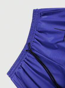 Manfinity LEGND Conjunto de 2 piezas para hombre talla grande: sudadera de cuello redondo con estampado de letras en degradé y pantalón de chándal, informal