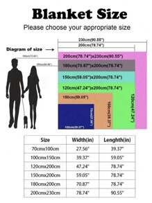 1pc Leopard Print Rose Fleece Blanket Soft Warm Reversible Throw Blanket, Suitable For Sofa, Bed, Travel, Living Room & Bedroom,Fall Decor,Autumn Decor,Room Decor - Multicolor - View 4