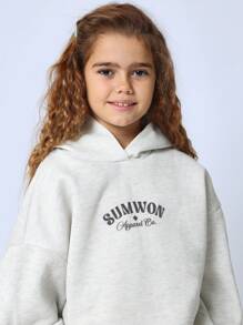 SUMWON Apparel Wear Cozy Oversized Hoodie Basic College Fall Winter Street Style Comfortable Classic Athletic Warm Everyday Casual Sweatshirt - Grey - View 4