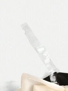 Girlism Teen Girls Plain Colorblock Off-Shoulder Bodycon Long Sleeve Top With Oversized Bow, Elegant & Charming For Party Outings - Black - View 3