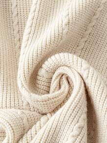 SHEIN LUNE Plus Size Solid Color Front Button Simple Casual Pants - Apricot - View 5