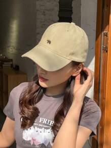 DAZY 女士简约休闲棒球帽 - 卡其色 - 查看 3