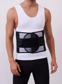 Men's Solid Color Thin Waist Trainer - Black - View 6