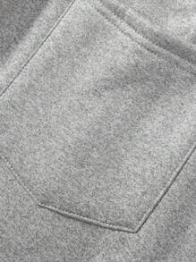 Manfinity Homme Men Drawstring Waist Thermal Lined Pants, For Fall Winter