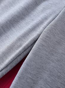 2pcs Straight Leg Casual Snap-Button Sweatpants For Teens - Multicolor - View 5