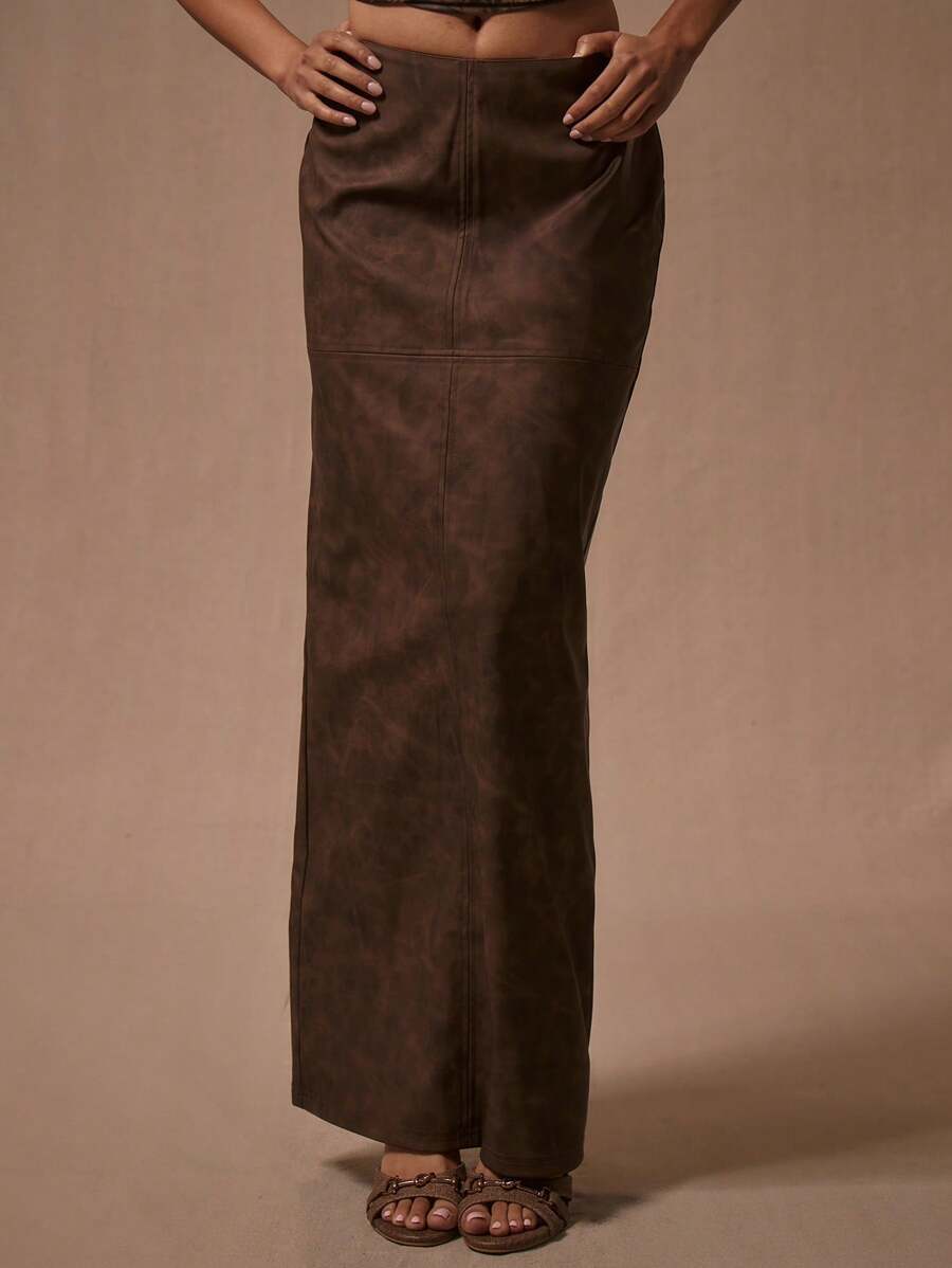 MUSERA Distressed Maxi Skirt Y2k Summer Elegant, Casual, Cute Christmas Party
