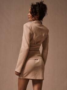 MUSERA 系带西装裙，性感可爱，适合夏季派对、外出度假、老派早午餐、冬日夜晚。