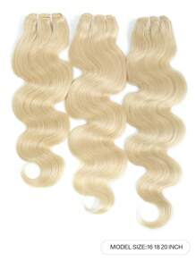 3pcs 613#GOLD 10-28inch Body Wave Hair Human Virgin Hair Weaves  Hair Extensions Double Strong Weft - S613 - View 2