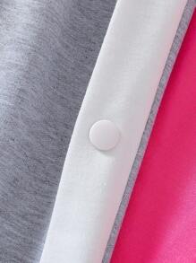 2pcs Straight Leg Casual Snap-Button Sweatpants For Teens - Multicolor - View 4