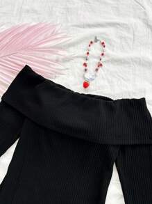 Soleia Women Casual Off Shoulder Flared Sleeve Belted Jumpsuit