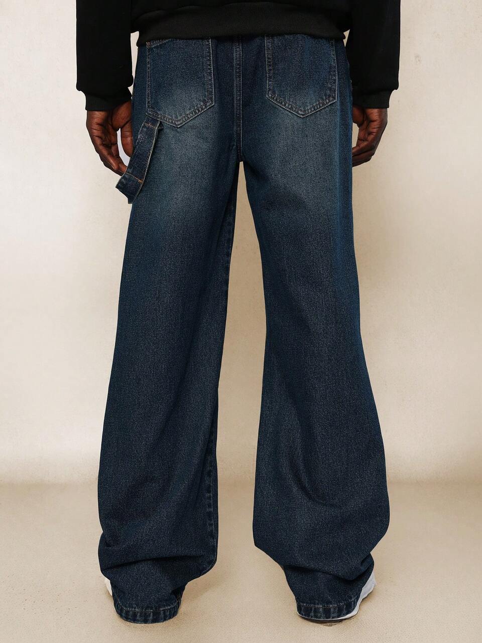 SUMWON Jeans vita alta con vita incrociata e gamba ampia