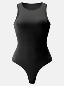 1 bộ đồ liền thân cạp cao không đường may cho nữ - màu đen - Xem 7