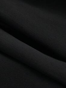 SHEIN MOD Vestido evasé de manga abullonada con parches de gasa negra y cintura de PU, vestido semiformal, ropa de mujer de otoño, vestido con volantes, vestido formal, vestidos de regreso a clases, vestido de graduación, vestido renacentista, conjuntos de mujer para crucero, estilo fairy core, estilo cottage core, ropa, conjunto de los años 90