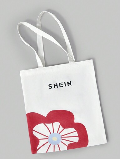 SHEIN Bolsa de ombro casual com estampa floral feminina