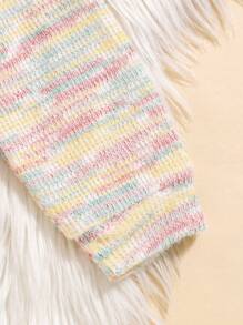 Áo nỉ dệt kim dài tay họa tiết trái tim và chấm bi dễ thương cho bé gái - Nhiều màu - Xem 5