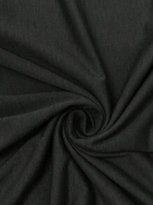 EMERY ROSE Plus Size Casual Solid Color Loose Fit Dropped Shoulder Pocket T-Shirt, Autumn