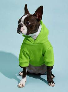 PETSIN 1 件宠物服装保暖内衬保暖运动衫，适合猫狗，果绿色 - 彩色 - 查看 3