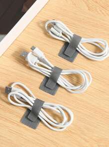 20Pcs Nylon Self Adhesive Cable Ties Reusable Adjustable Length Cord Organizer Wire Management Straps With Strong Backing Tape For Home Office Car Workshop Storage Solutions