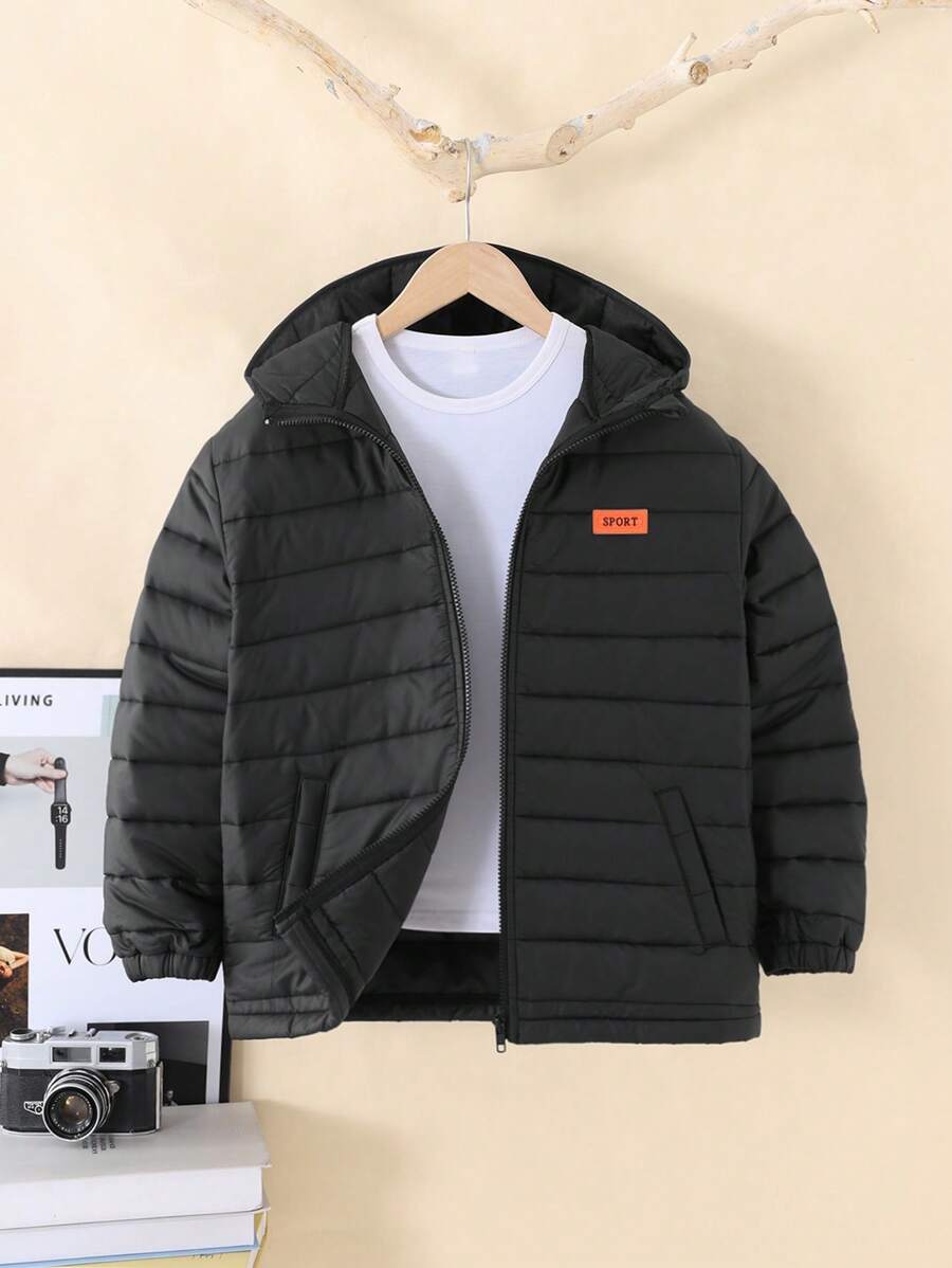 Tween Girls Loose Casual Plaid Comfortable Versatile Vest Padded Coat - Apricot - View 1