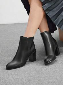 CUCCOO BIZCHIC Women's Fashionable Pointed Toe High Heel Daily Wear Short Boots For And Spring Shoes Spring Break Easter