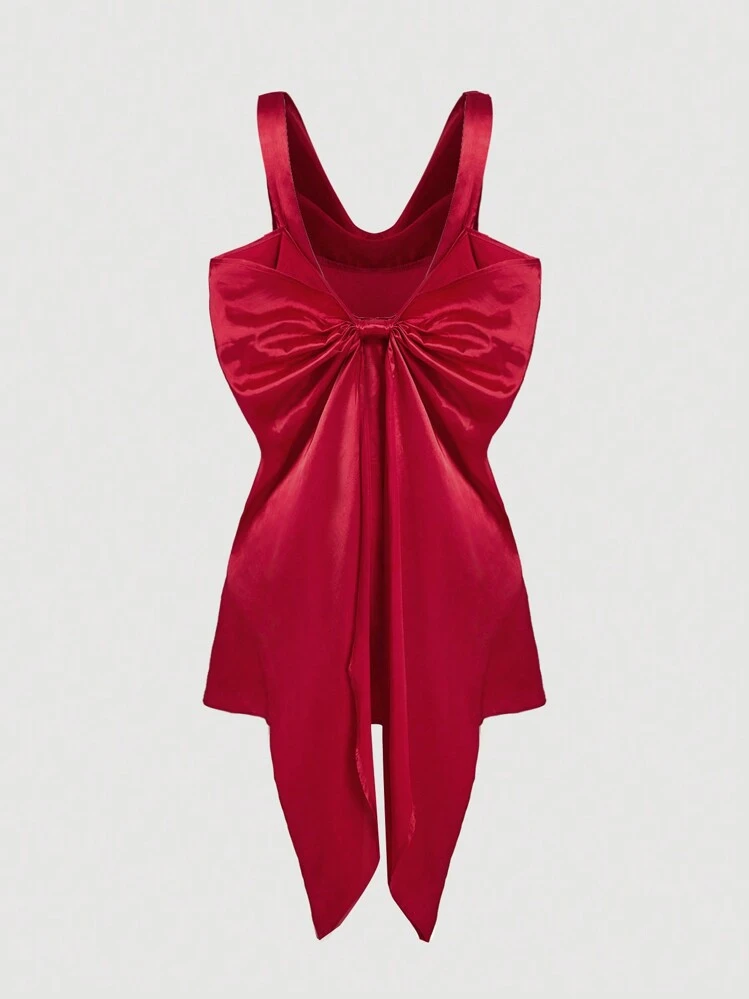 princess polly baby blue dress SHEIN SXY Tie Backless Split Thigh Satin Dress, M1547647, Red, XL : Buy  Online at Best Price in KSA main image 0