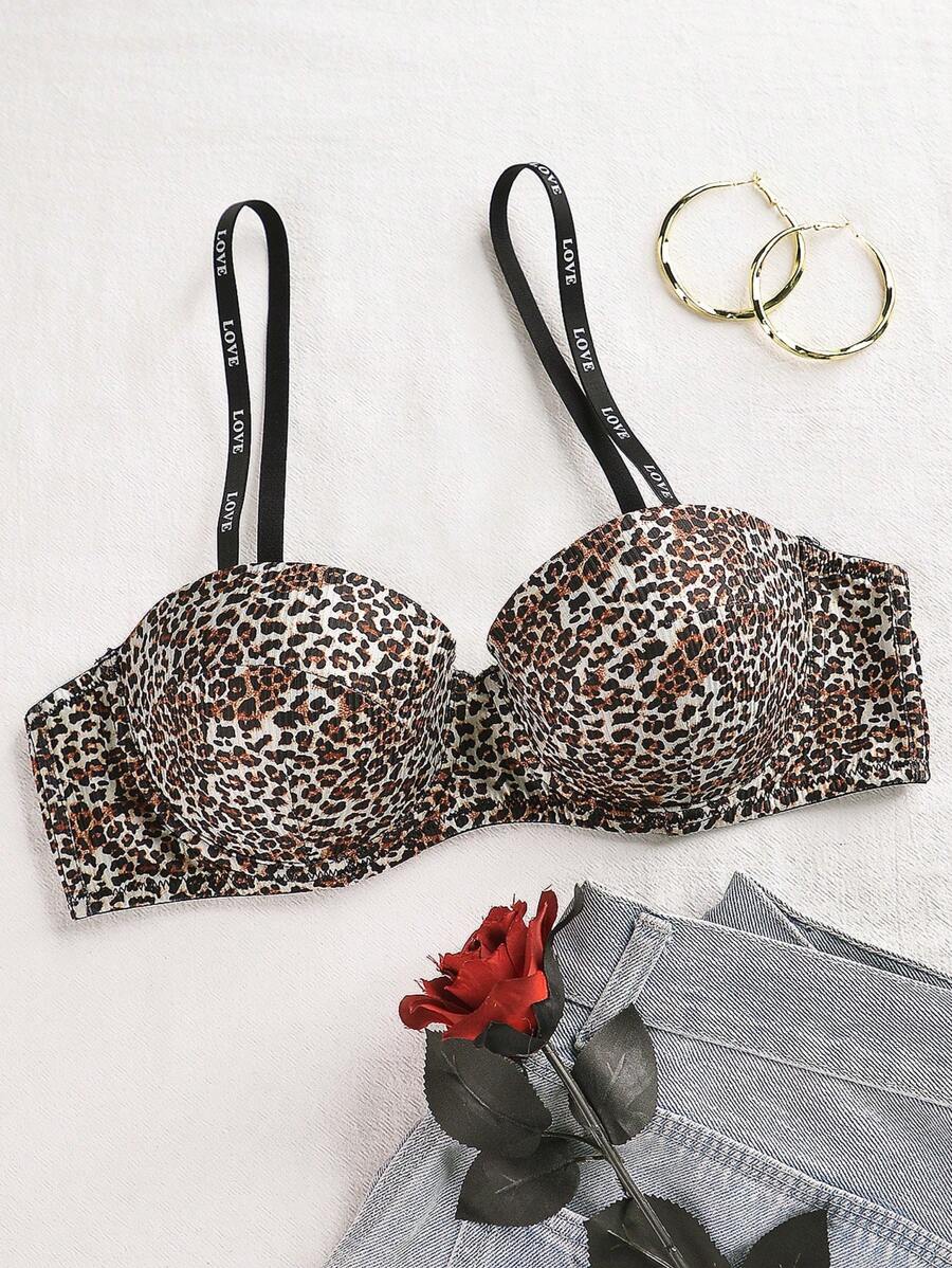 淑女豹纹时尚胸罩