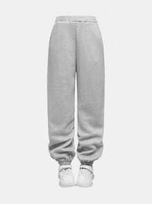 SHEIN Tween Girls' Fashion Casual Knitted Long Sleeve Hooded Sweatshirt Set