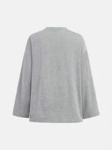 Girlism Conjunto de 2 piezas para niña preadolescente: Camiseta de manga larga oversize con estampado de personajes de moda urbana de primavera, otoño y deporte casual; y pantalones overol de pierna ancha - Multicolor - Ver 10